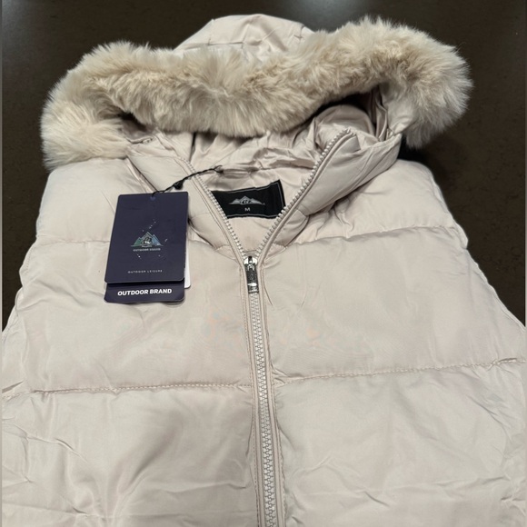 NWT MOERDENG Women's Long Puffer Vest Down Alternative Outerwear Hooded Sz: M - Picture 7 of 15